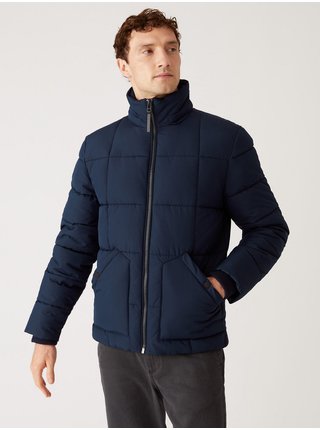 Tmavě modrá pánská prošívaná zimní bunda s technologií Thermowarmth™ Marks & Spencer 