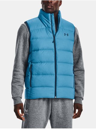 Modrá pánská péřová prošívaná vesta Under Armour Down 2.0 Vest