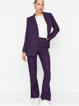 Elegantné nohavice pre ženy Trendyol - fialová