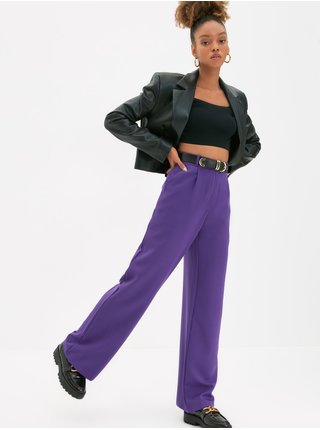 Nohavice pre ženy Trendyol - fialová