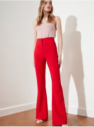 Nohavice pre ženy Trendyol - červená