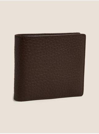 Tmavě hnědá kožená peněženka s technologií Cardsafe™ Marks & Spencer 