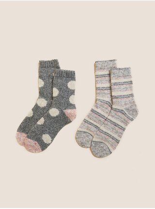 Ponožky pre ženy Marks & Spencer - sivá, ružová