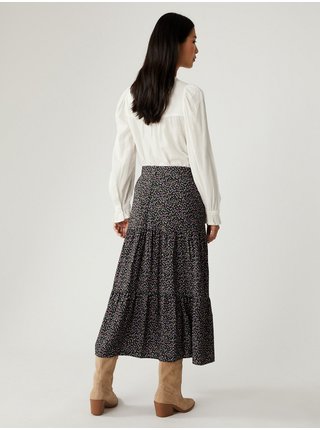Černá dámská vzorovaná sukně Marks & Spencer 