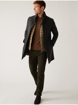Kabáty pre mužov Marks & Spencer - tmavosivá