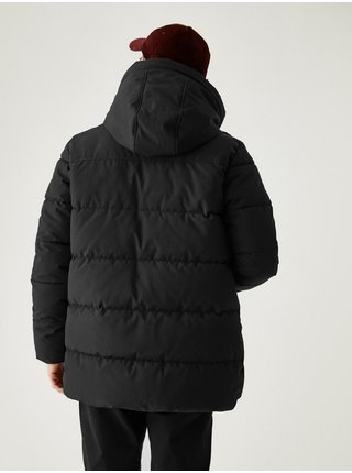 Černá pánská prošívaná zimní bunda s kapucí a technologií Thermowarmth™ Marks & Spencer 