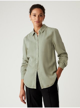 Světle zelená dámská košile Marks & Spencer 