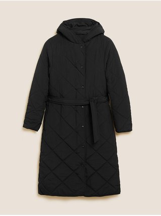 Černý dámský prošívaný kabát s technologií Stormwear™ Marks & Spencer 