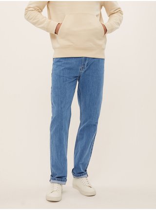 Modré pánské bavlněné džíny Marks & Spencer