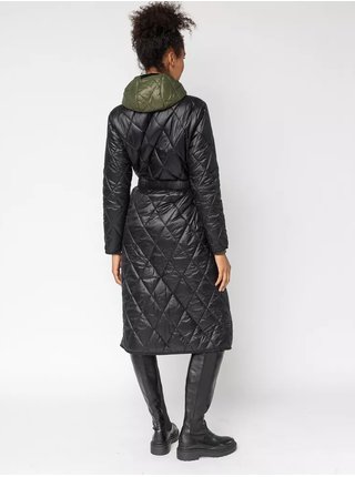 Černý dámský prošívaný kabát Devergo