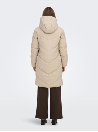 Béžový zimní prošívaný kabát JDY Rikka
