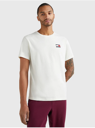 Krémové pánské tričko Tommy Hilfiger