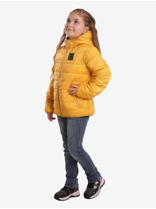 Fialovo-žlutá dětská oboustranná prošívaná bunda hi-therm ALPINE PRO Michro