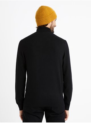 Čierny pánsky sveter s rolákom Celio Cerouley