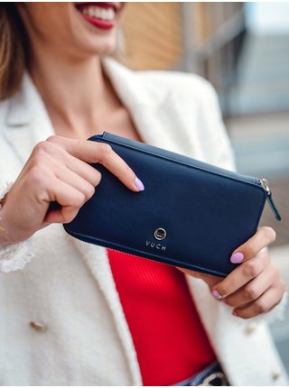 Tmavě modrá dámská kožená peněženka VUCH Estene 