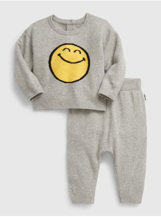 Šedá dětská tepláková souprava GAP & Smiley®