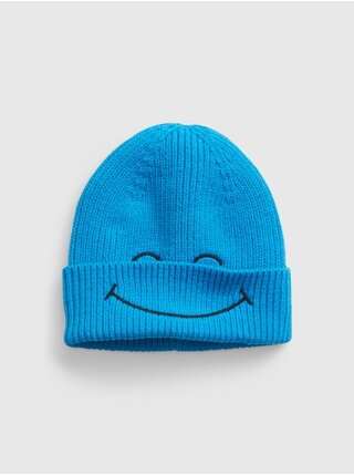 Modrá dětská čepice GAP & Smiley®