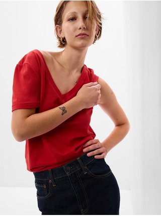 Červené dámské basic tričko  GAP