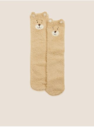 Ponožky pre ženy Marks & Spencer - svetlohnedá