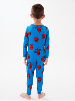 Modré klučičí vzorované pyžamo  Marks & Spencer Spider-Man™