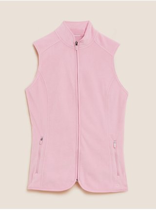 Světle růžová dámská vesta se stojáčkem Marks & Spencer 