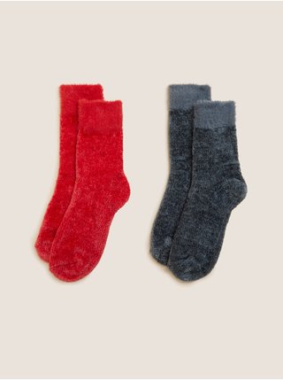 Ponožky pre ženy Marks & Spencer - sivá, červená