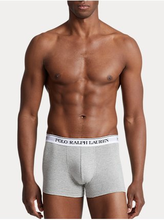 Boxerky pre mužov POLO Ralph Lauren - čierna, biela, svetlosivá