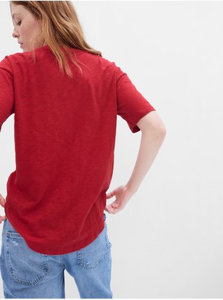 Červené dámské bavlněné tričko GAP