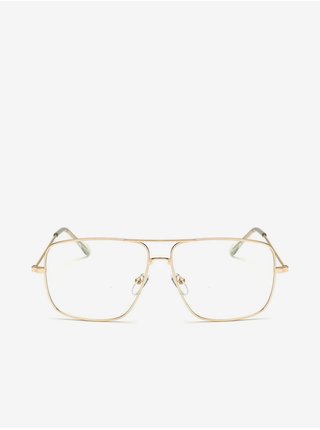Hranaté brýle s čirými skly v zlaté barvě VeyRey Miles 