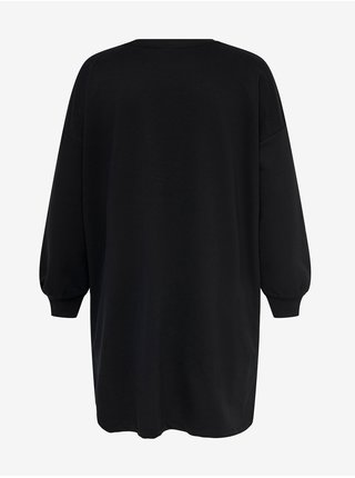 Černé dámské mikinové šaty s ozdobnými detaily ONLY CARMAKOMA Enna