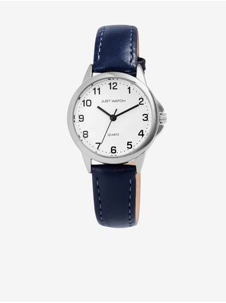 Dámské hodinky s tmavě modrým koženým páskem Just Watch