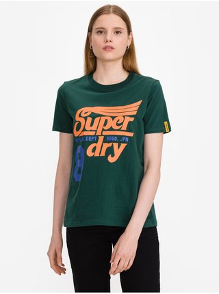 Tričká s krátkym rukávom pre ženy Superdry - zelená