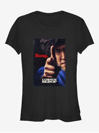 Čierne dámske tričko Netflix Spike Bang Poster