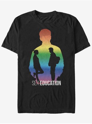 Černé pánské tričko Netflix Rainbow Silhouette ZOOT. FAN