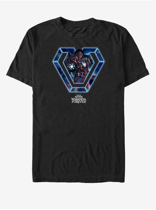 Čierne pánske tričko Marvel Iron Heart Neon