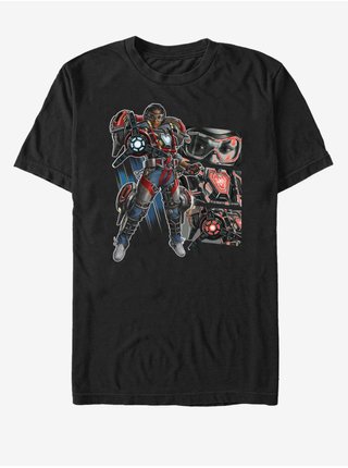 Čierne pánske tričko Marvel Iron Heart Hero Panels