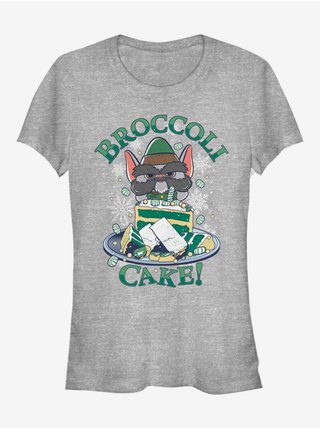 Melírované šedé dámske tričko Netflix Broccoli Cake
