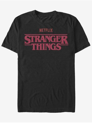 Čierne pánske tričko Netflix Netflix Stranger Logo
