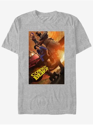 Melírované šedé pánské tričko Netflix Cowboy Bebop Crew ZOOT. FAN
