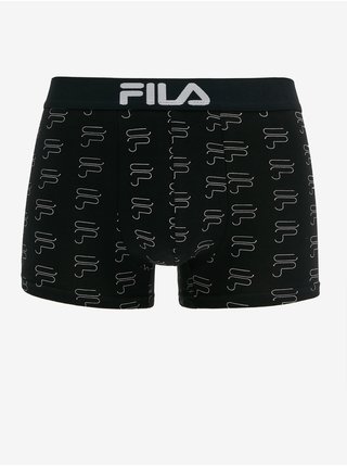 Černé pánské vzorované boxerky FILA