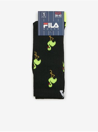 Černé vzorované ponožky FILA