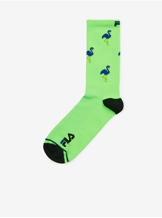 Světle zelené vzorované ponožky FILA