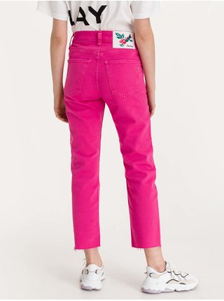 Růžové dámské straight fit džíny Replay Maijke