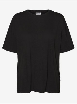 Čierne voľné basic tričko Noisy May Mathilde