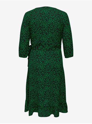 Zelené dámske zavinovacie šaty ONLY CARMAKOMA Lux Lea