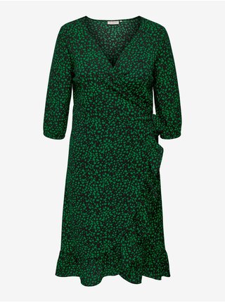 Zelené dámské zavinovací šaty ONLY CARMAKOMA Lux Lea