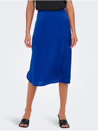 Modrá dámska saténová sukňa ONLY Mille
