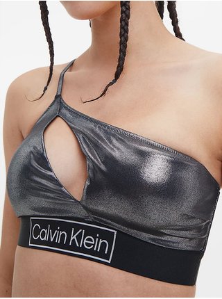 Černý dámský metalický vrchní díl plavek Calvin Klein Underwear