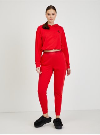 Červené dámské tepláky Calvin Klein Jeans