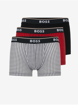 Boxerky pre mužov BOSS - biela, červená, čierna
